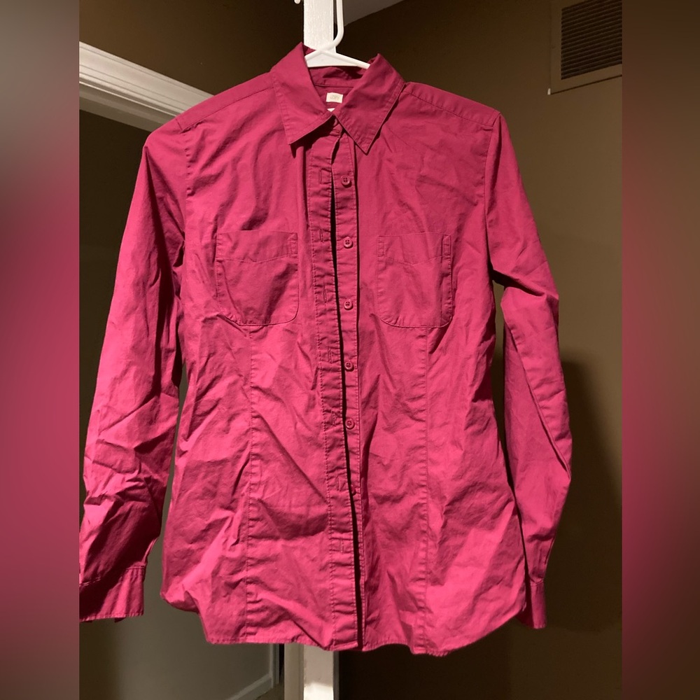 LOFT Deep Burgundy Blouse